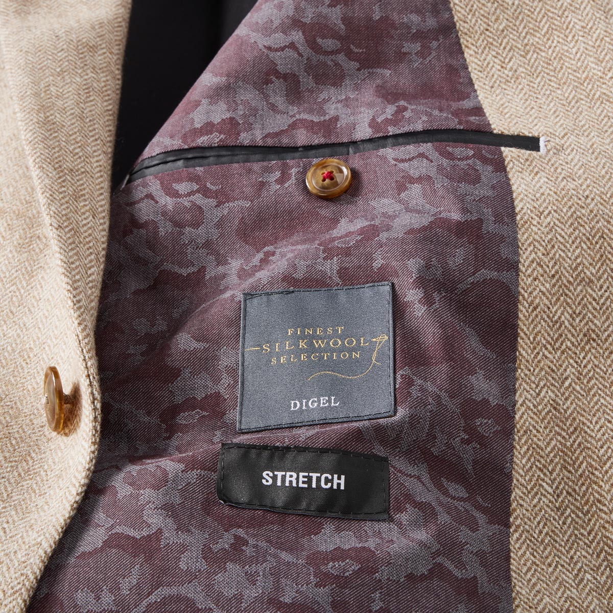 Digel Sakko aus Wollmix mit Stretch beige