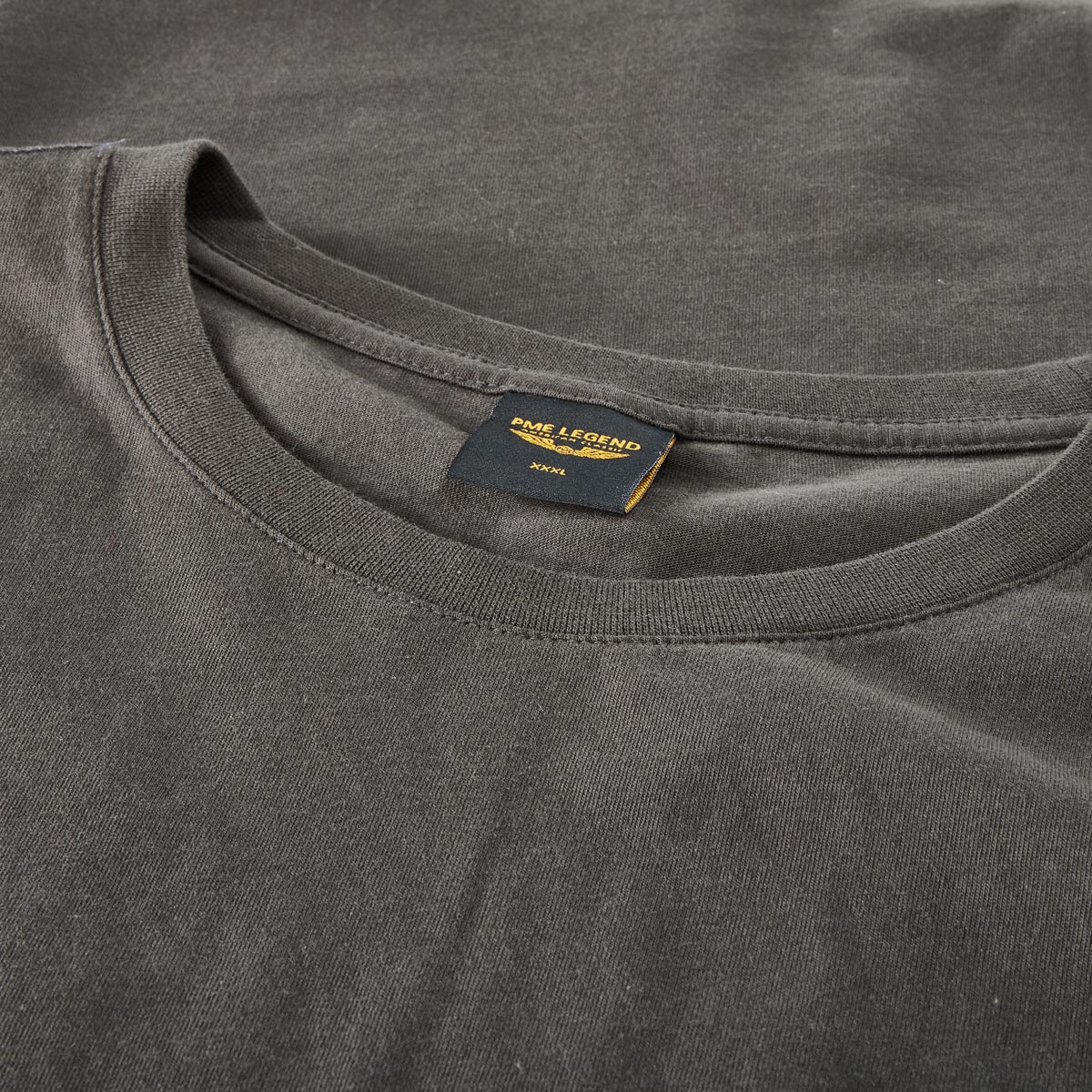 PME LEGEND T-Shirt mit Label-Print anthrazit