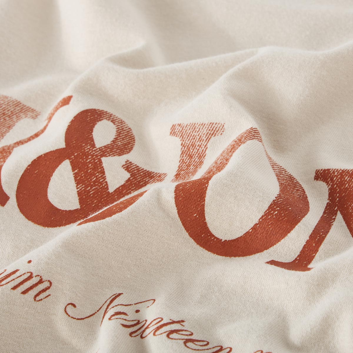 Jack&Jones T-Shirt mit Label-Print beige