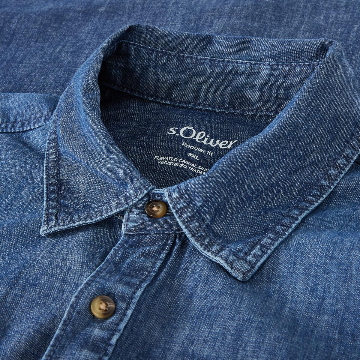 s.Oliver Jeanshemd blau