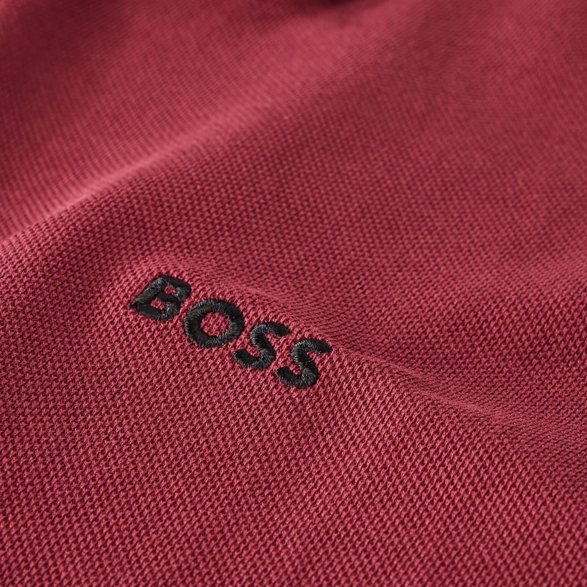 BOSS Poloshirt mit Kontrastdetails weinrot