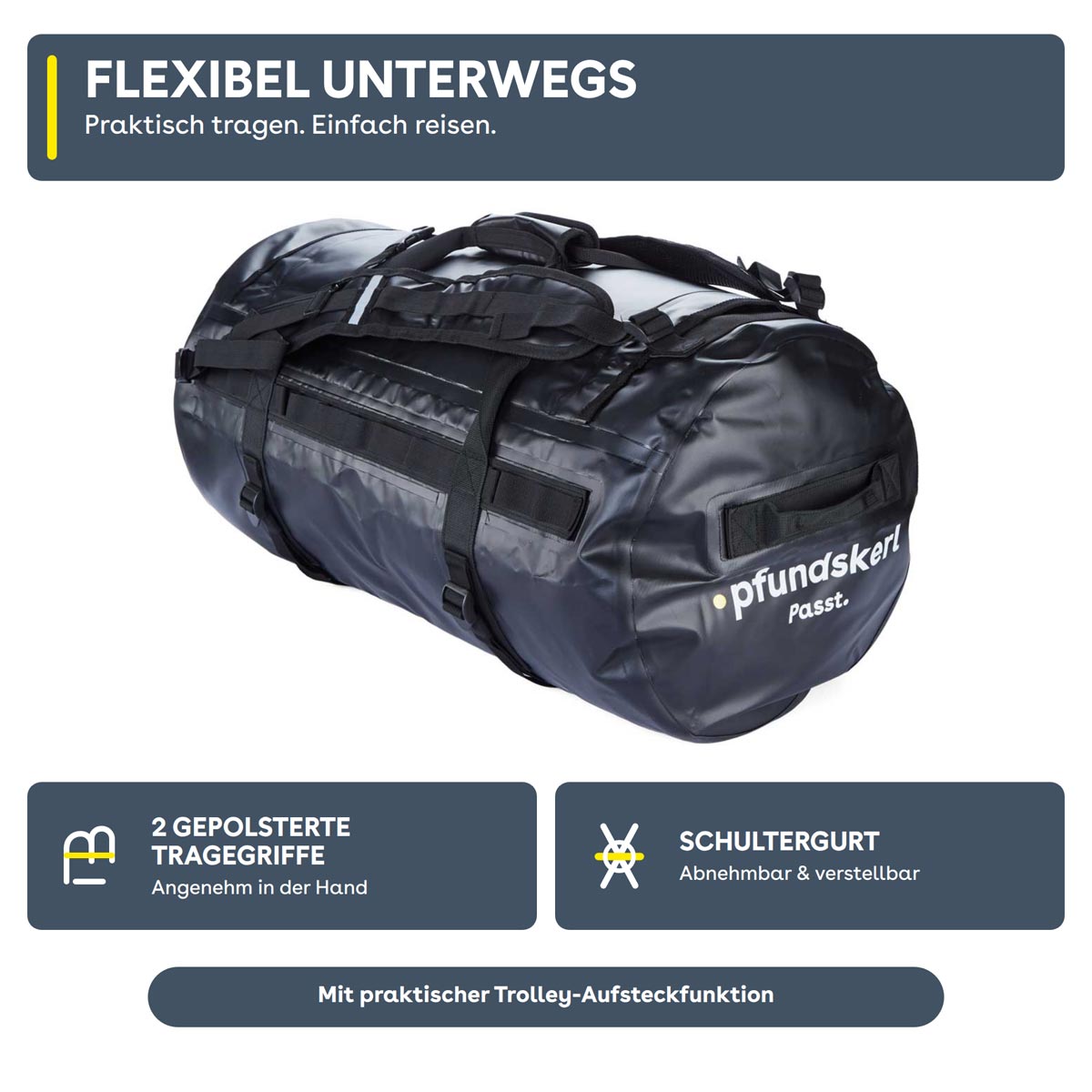 Pfundskerl Reisetasche schwarz