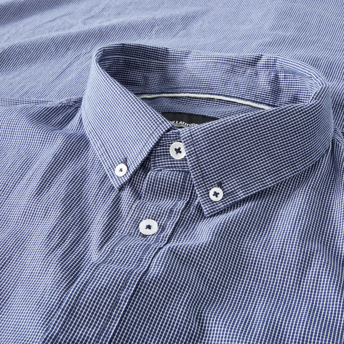 North Freizeithemd mit Karo-Muster blau