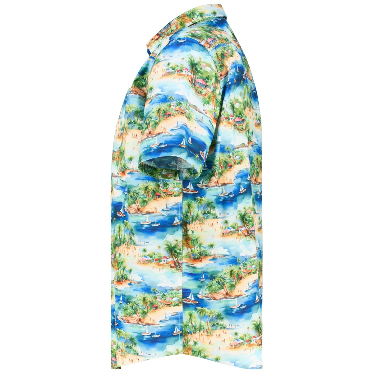 Pfundskerl Freizeithemd mit Allover-Muster dunkelblau