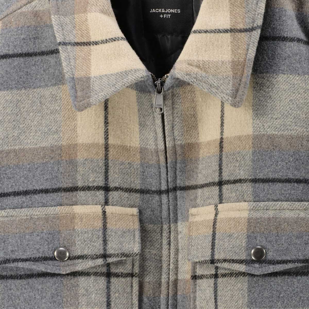 Jack&Jones Freizeitjacke aus Wollmischung grau