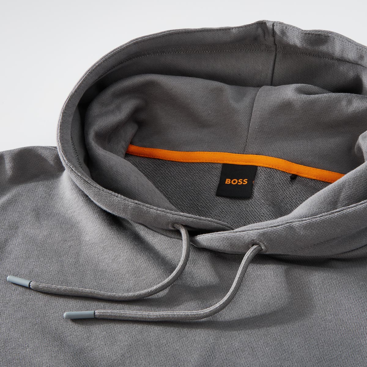 BOSS Hoodie aus Biobaumwolle grau