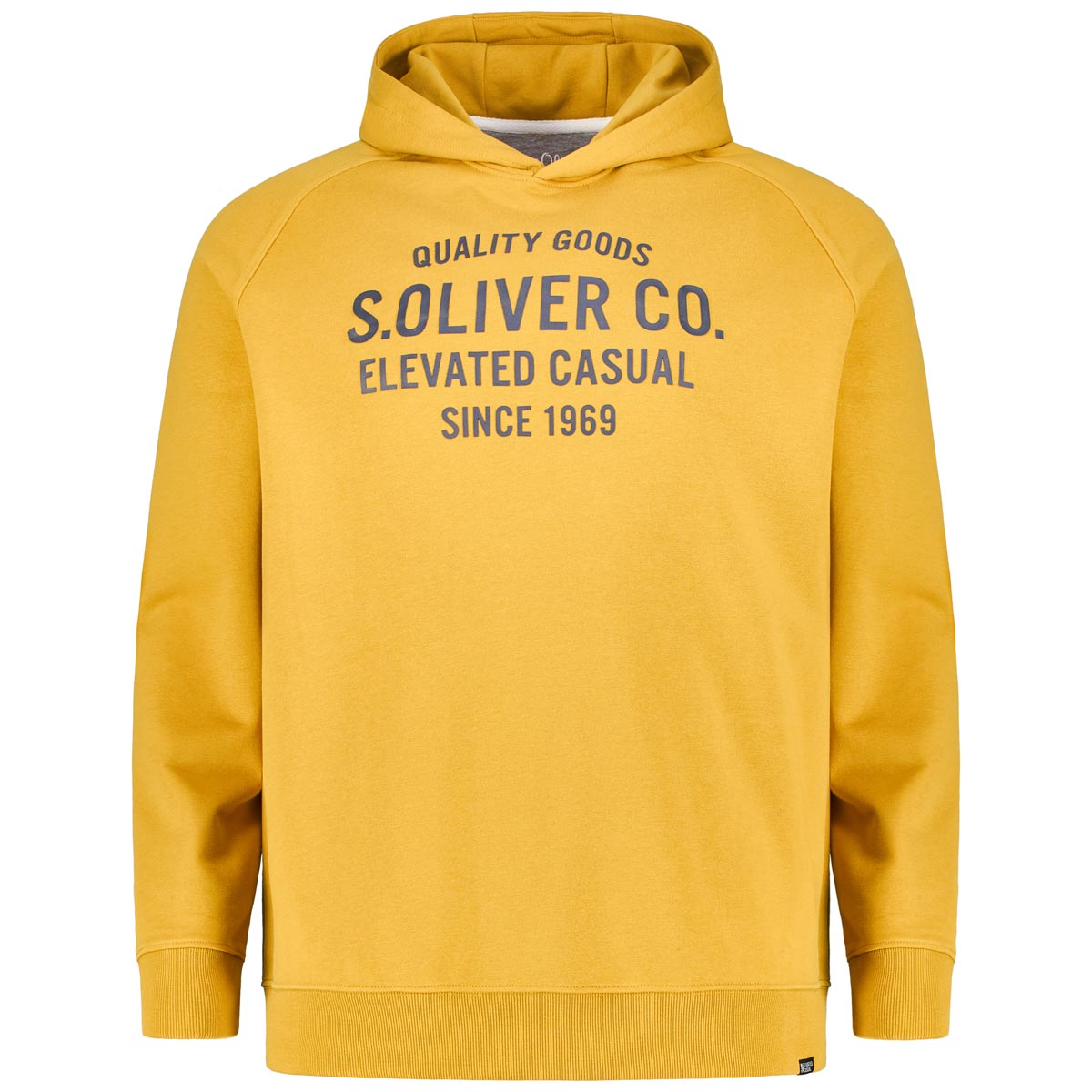 s.Oliver Hoodie mit Label-Print Farbe gelb Größe: 6XL günstig online kaufen