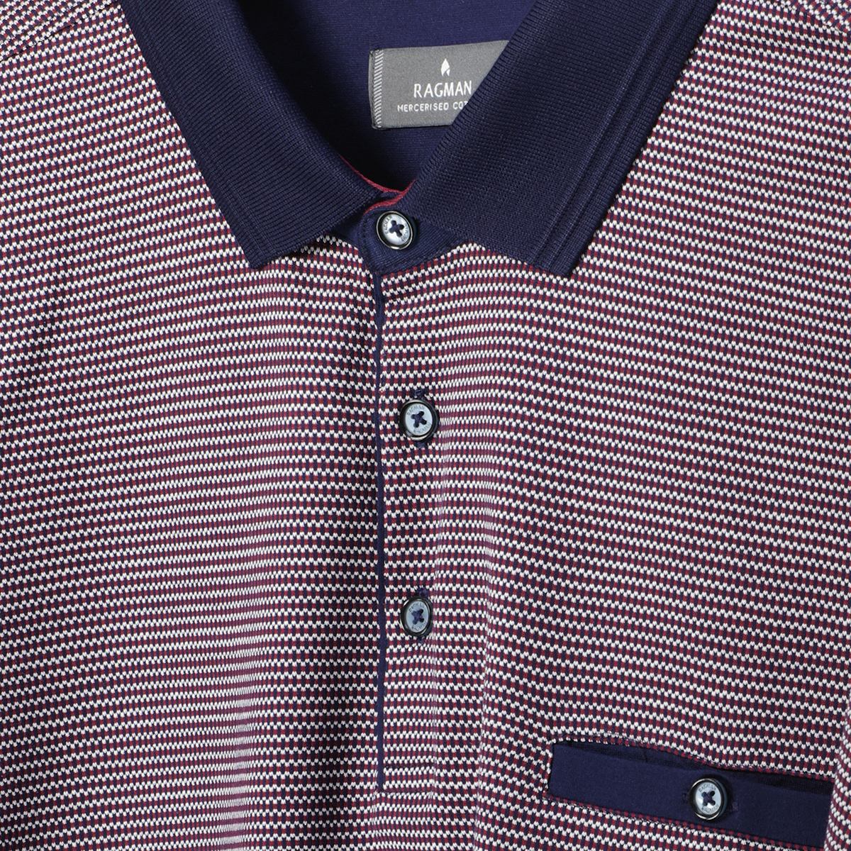 RAGMAN Poloshirt aus merzerisierter Baumwolle beere