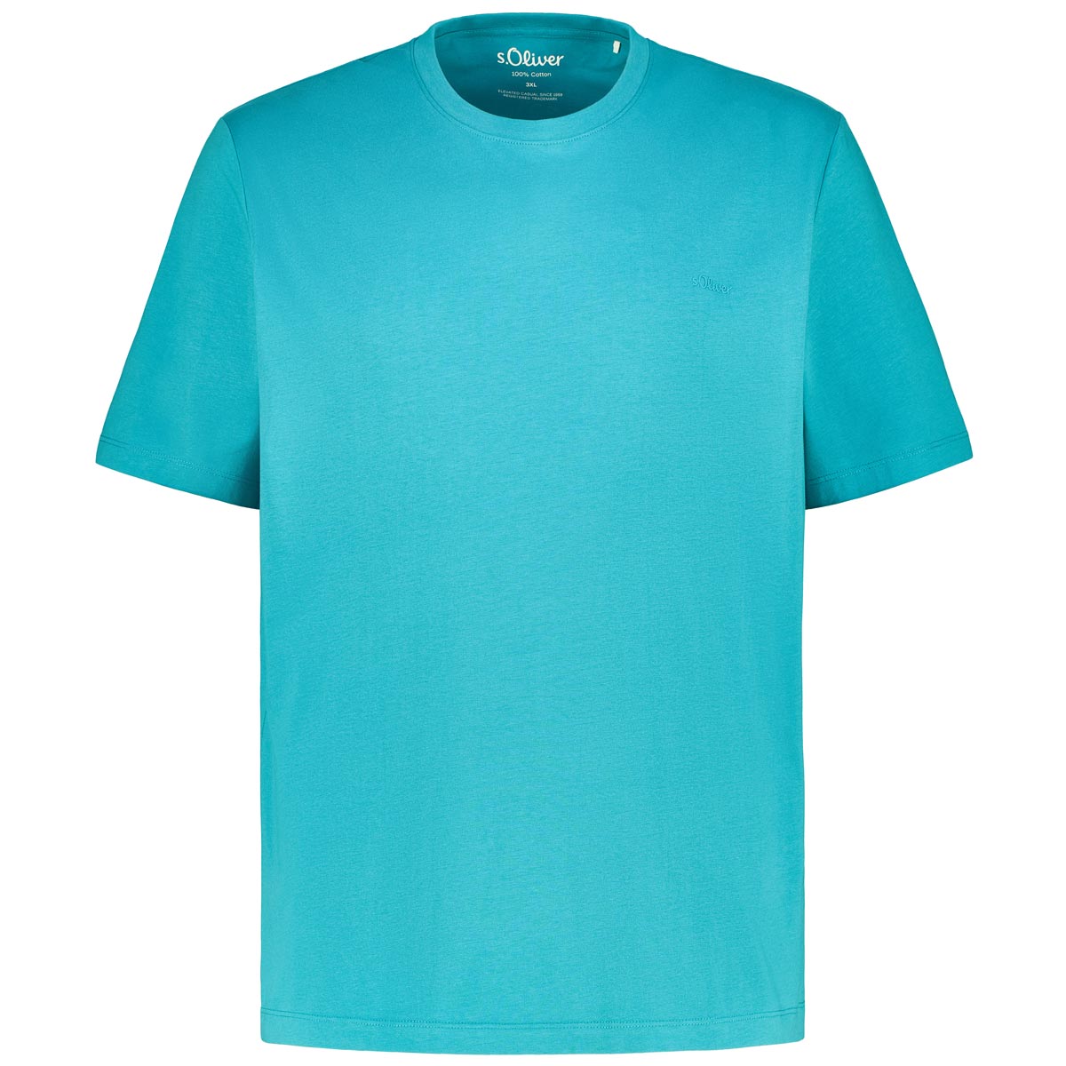 s.Oliver T-Shirt aus Baumwolle Farbe petrol Größe: 3XL günstig online kaufen