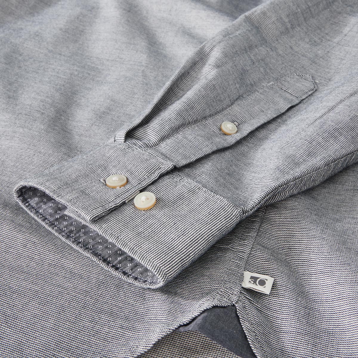 s.Oliver Freizeithemd aus Baumwolle graublau