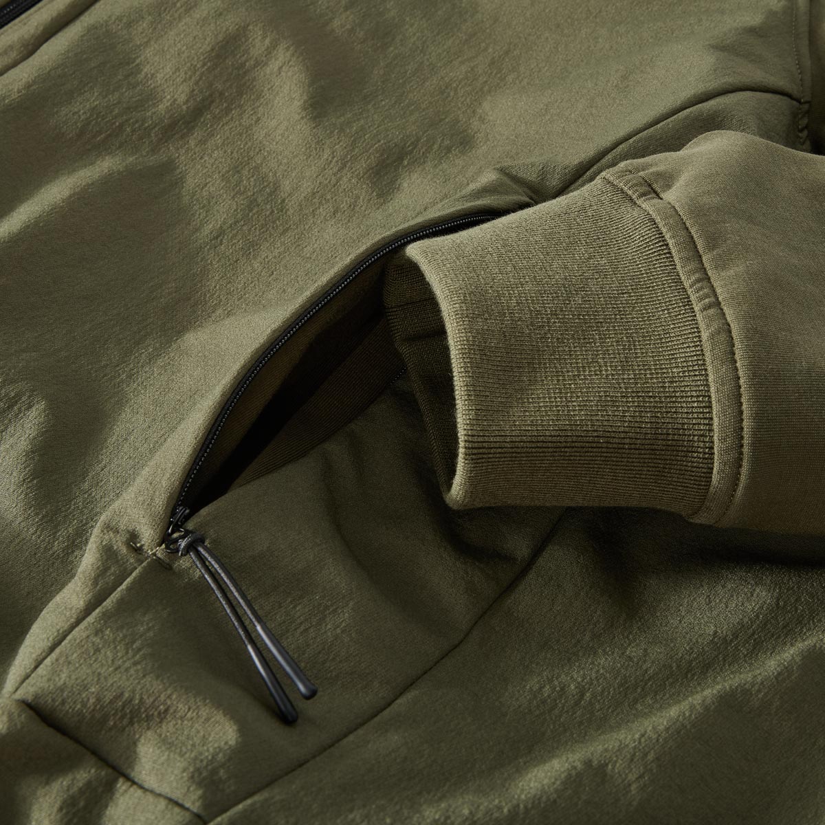 PME LEGEND Sweatjacke mit Stretch oliv