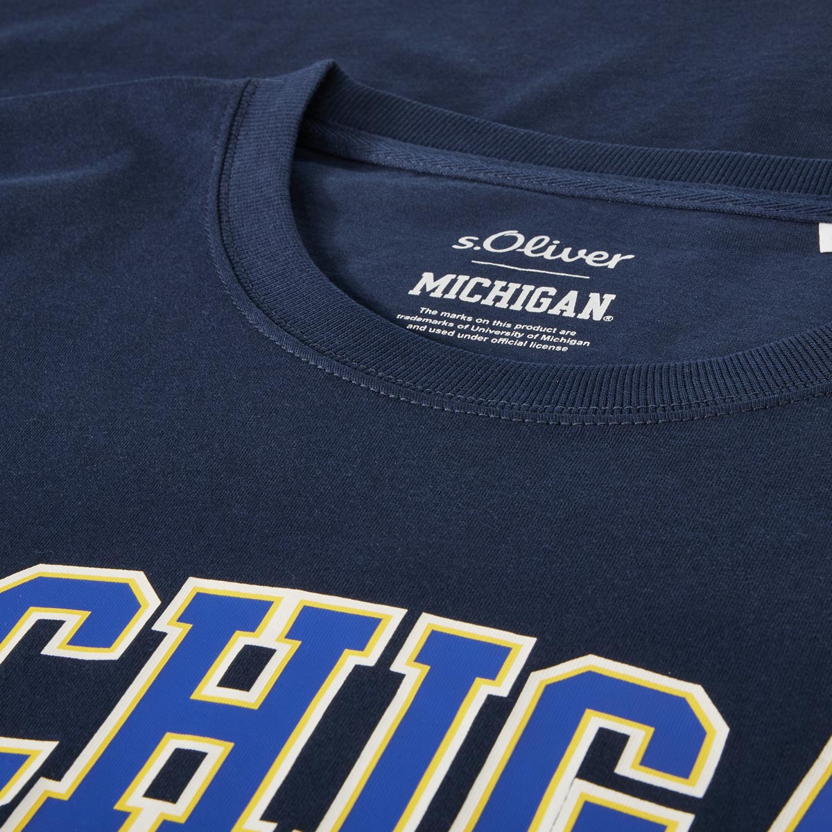 s.Oliver T-Shirt mit Statement-Print Farbe marine Größe: 6XL günstig online kaufen