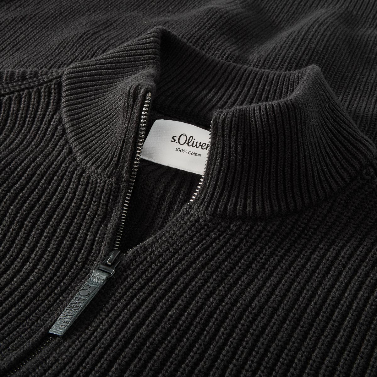 s.Oliver Strickjacke aus Baumwolle schwarz