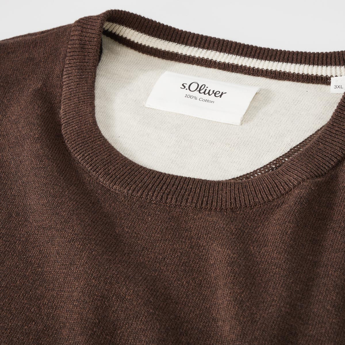 s.Oliver Feinstrickpullover aus Baumwolle braun