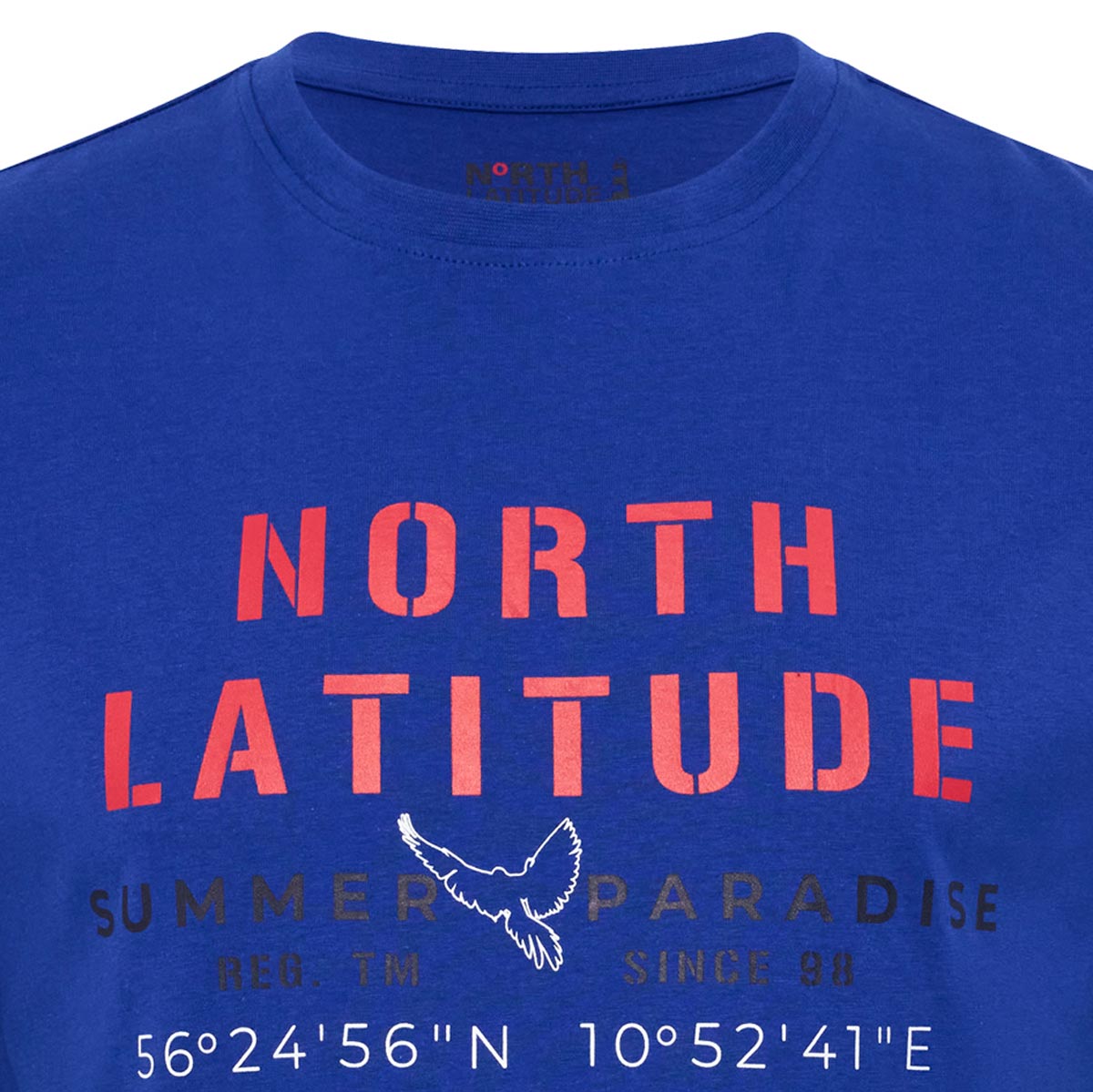 North T-Shirt mit Label-Print Farbe blau Größe: 3XL günstig online kaufen