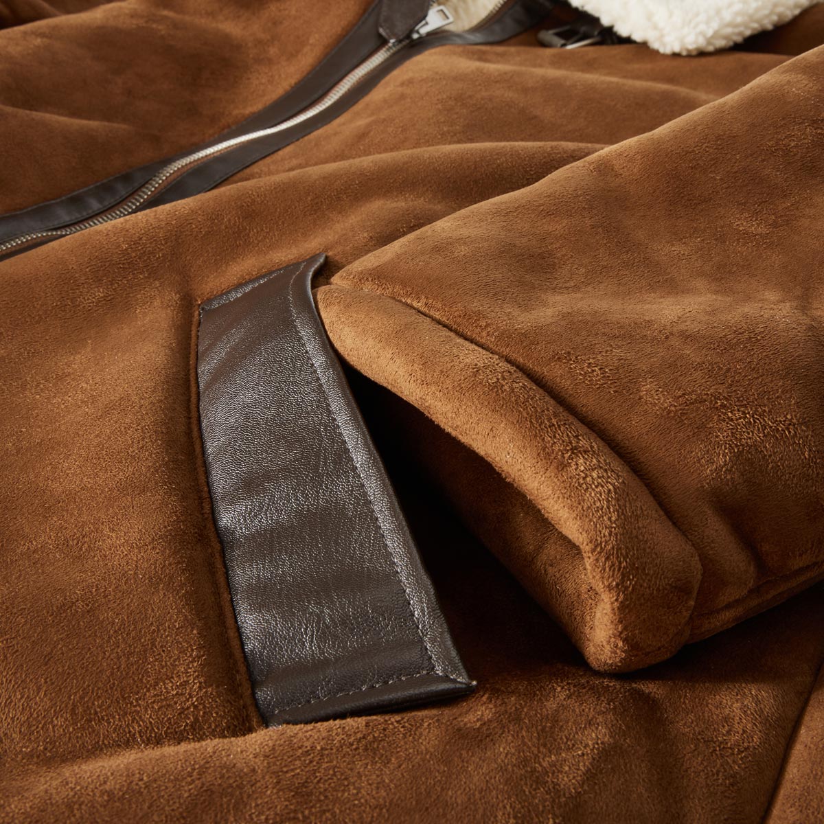 Jack&Jones Blousonjacke aus Kunstleder cognac