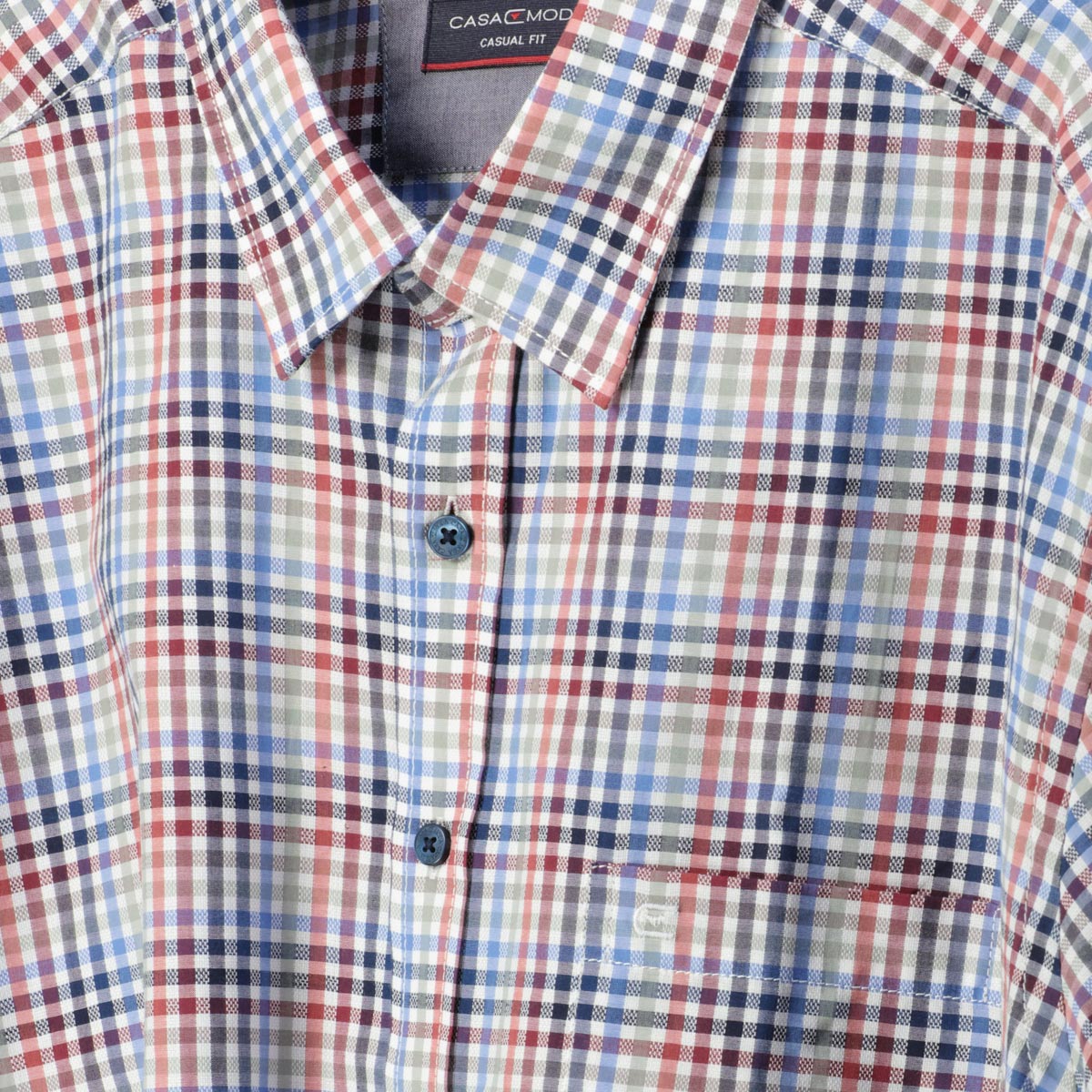 CASA MODA Freizeithemd aus Baumwolle rot