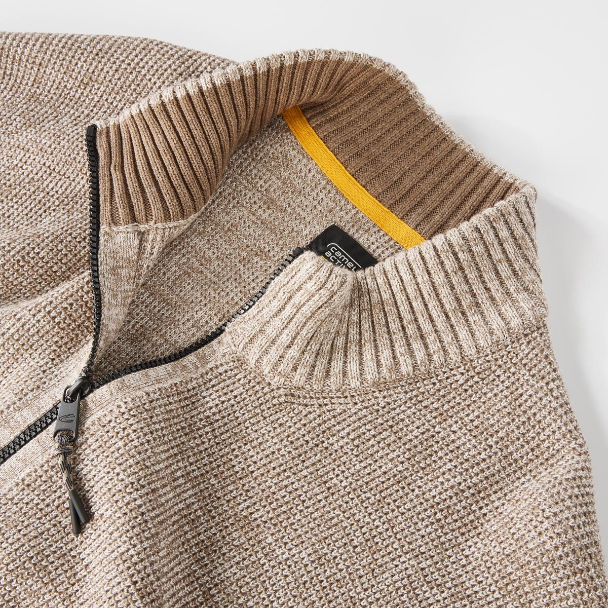 camel active Troyer-Pullover aus Strick beige