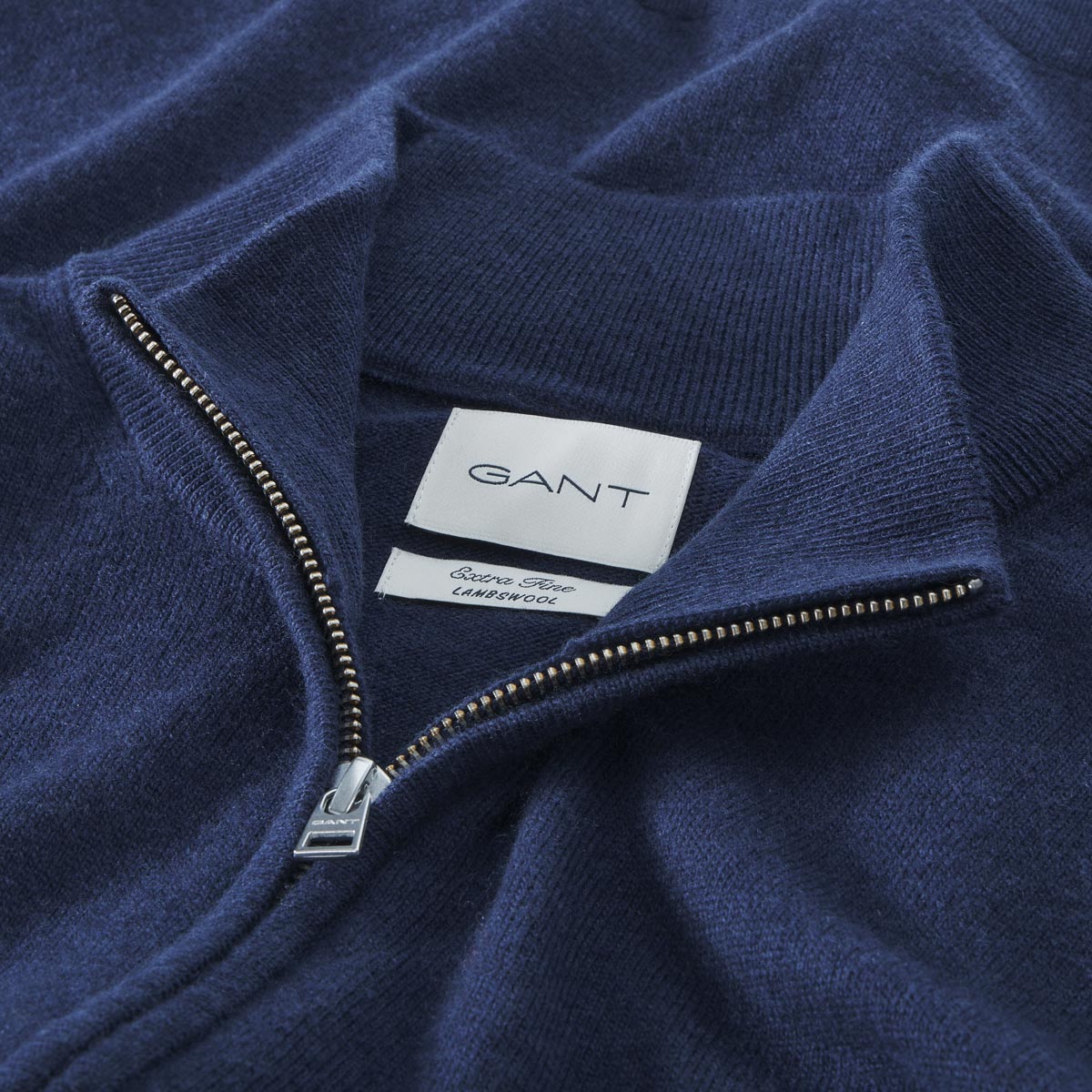 Gant Feinstrickjacke mit Lammwolle marine