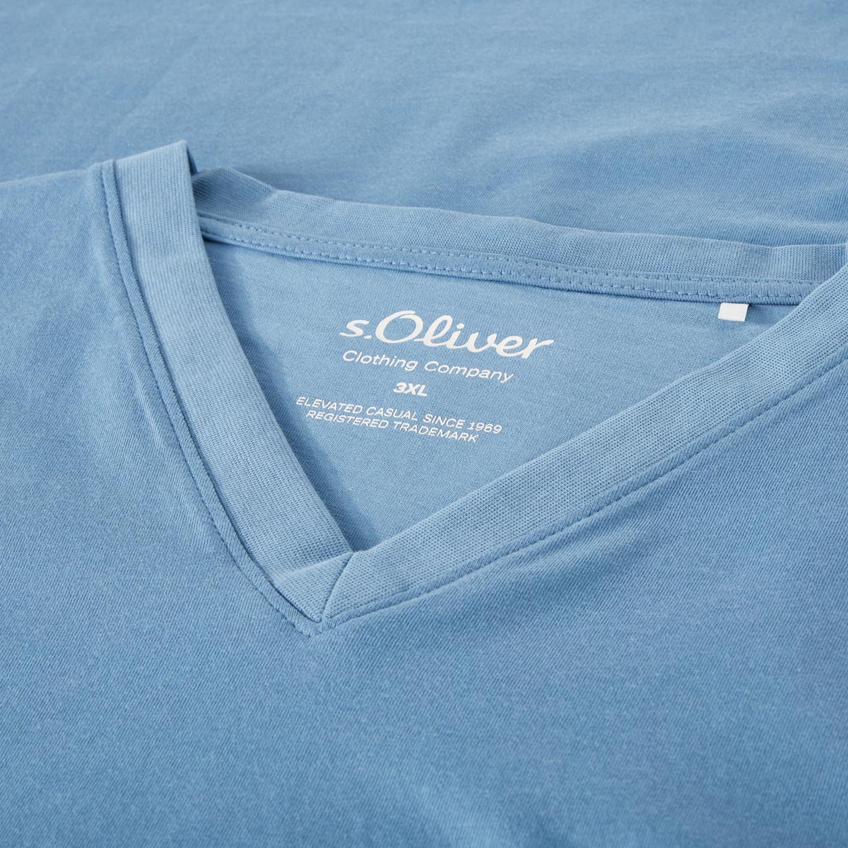 s.Oliver Basic-T-Shirt Farbe mittelblau Größe: 3XL günstig online kaufen