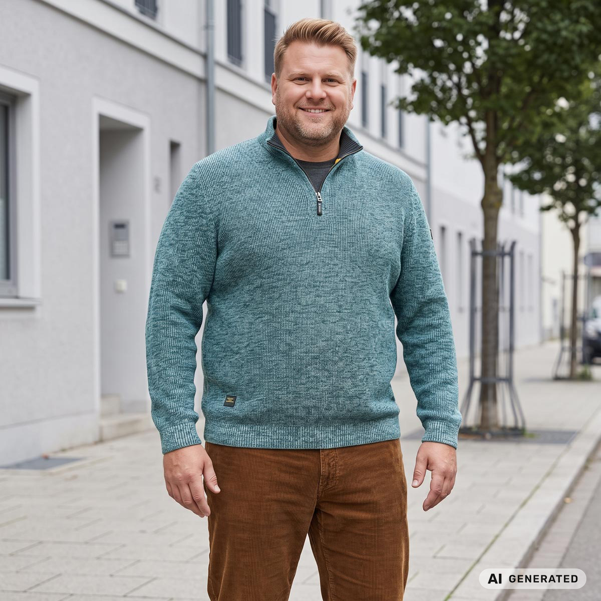 camel active Troyer-Pullover aus Strick türkis