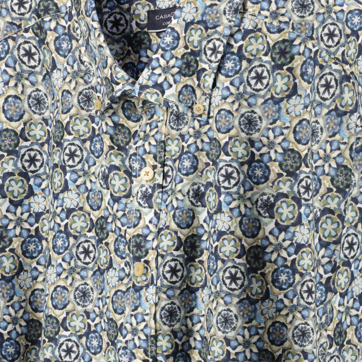 CASA MODA Freizeithemd mit Allover-Print blau