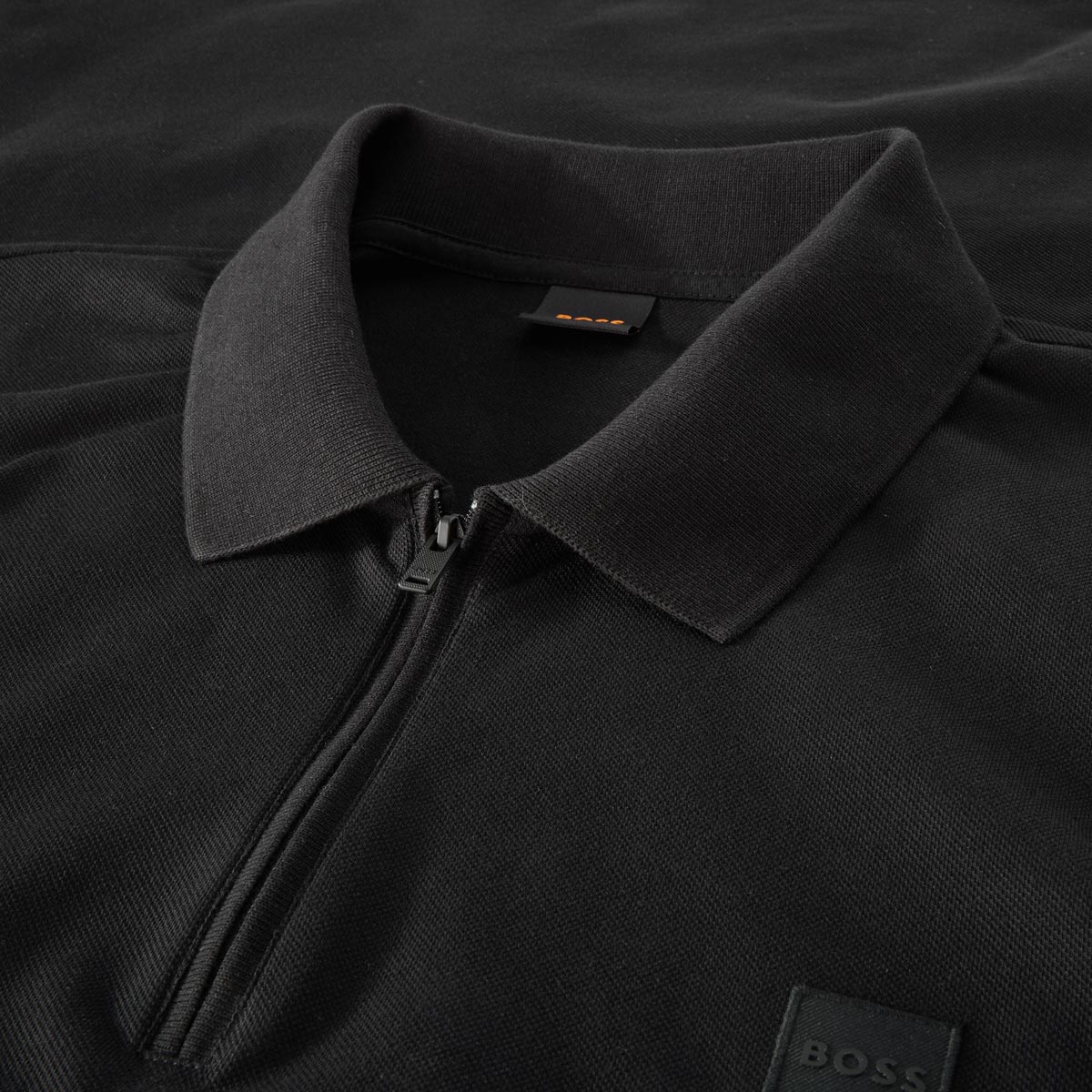 BOSS Poloshirt mit Stretch schwarz