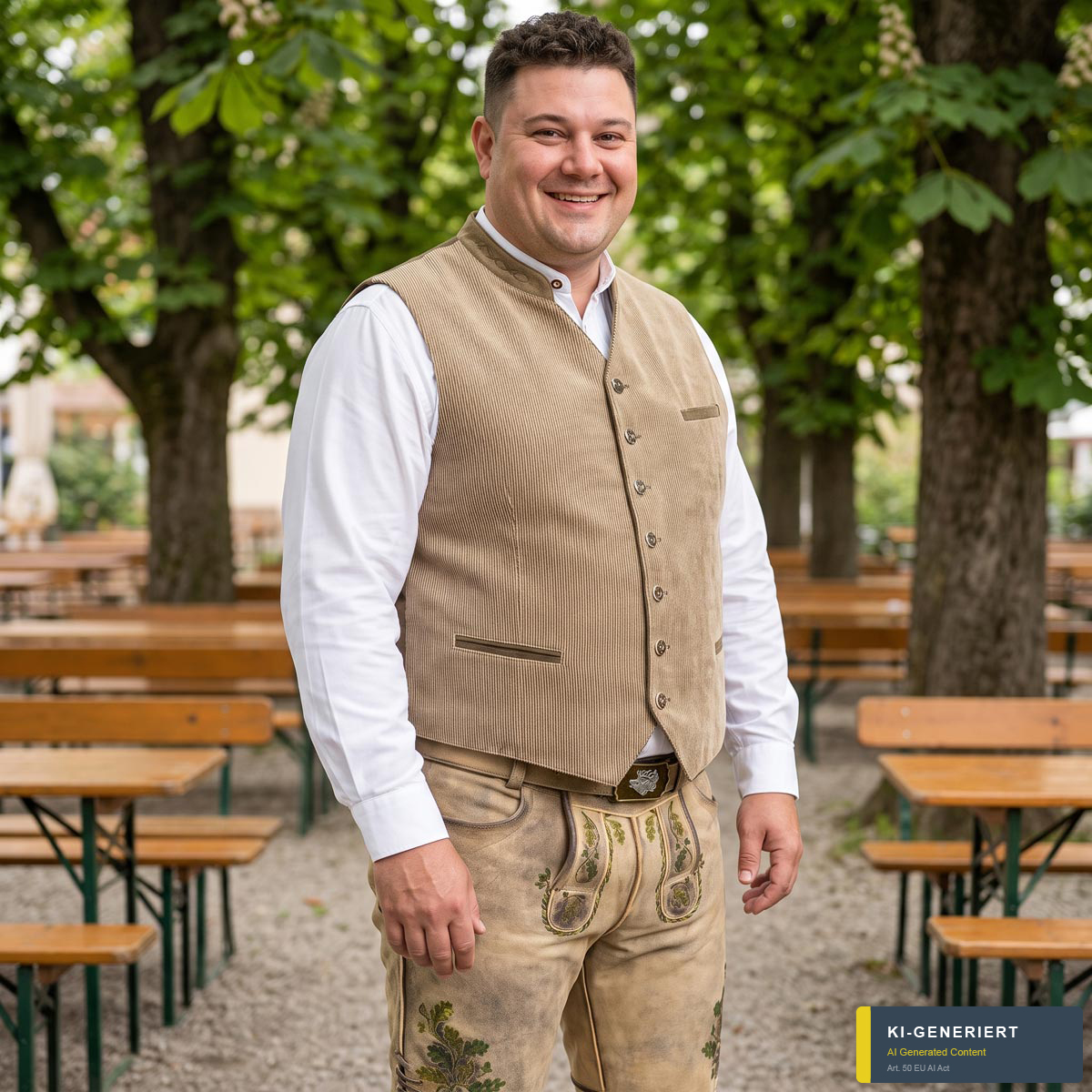Weis Cord-Trachtenweste mit Stretch cognac