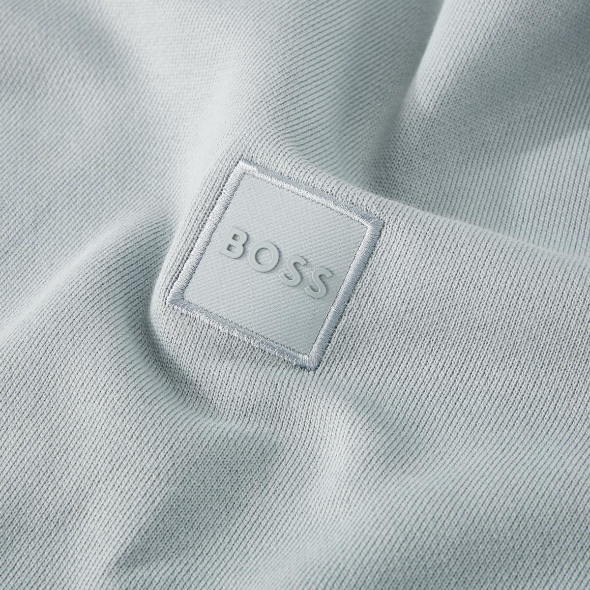 BOSS Sweatshirt aus Baumwolle grau
