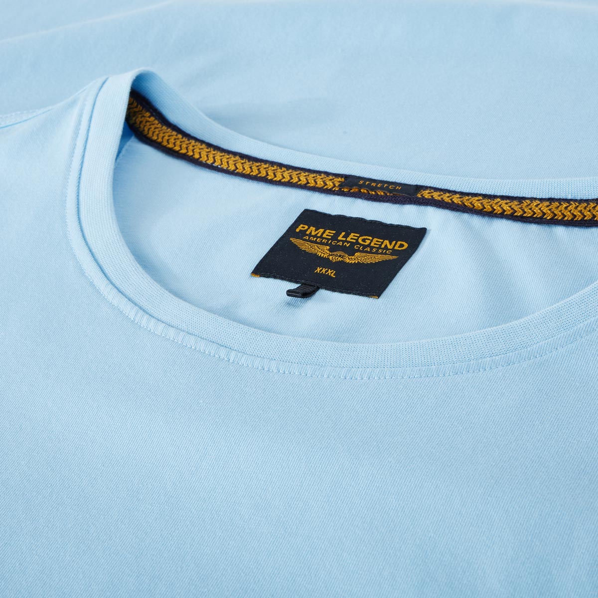 PME LEGEND T-Shirt mit Stretch hellblau