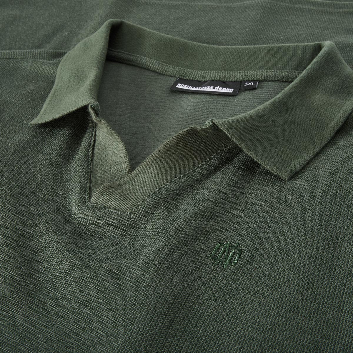 North Strickpolo aus Baumwolle grün