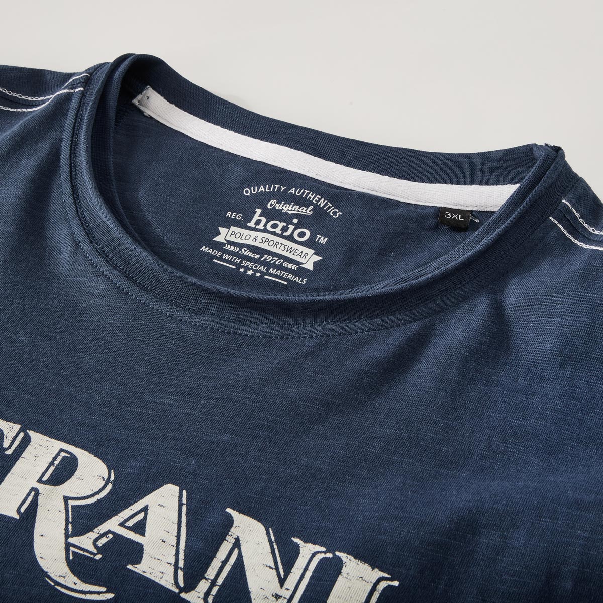 Hajo T-Shirt mit Motiv-Print royalblau