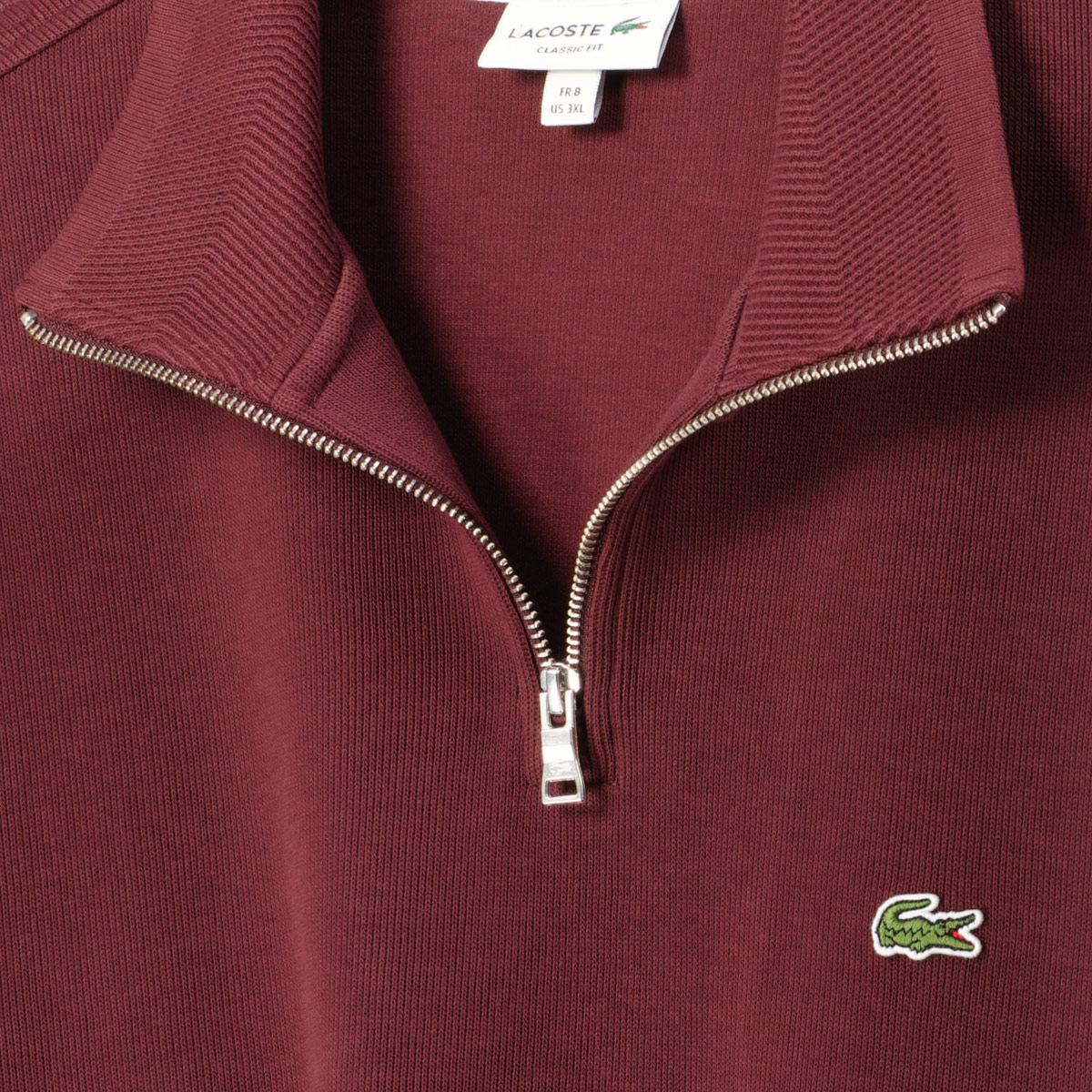 LACOSTE Sweatshirt aus Biobaumwolle weinrot