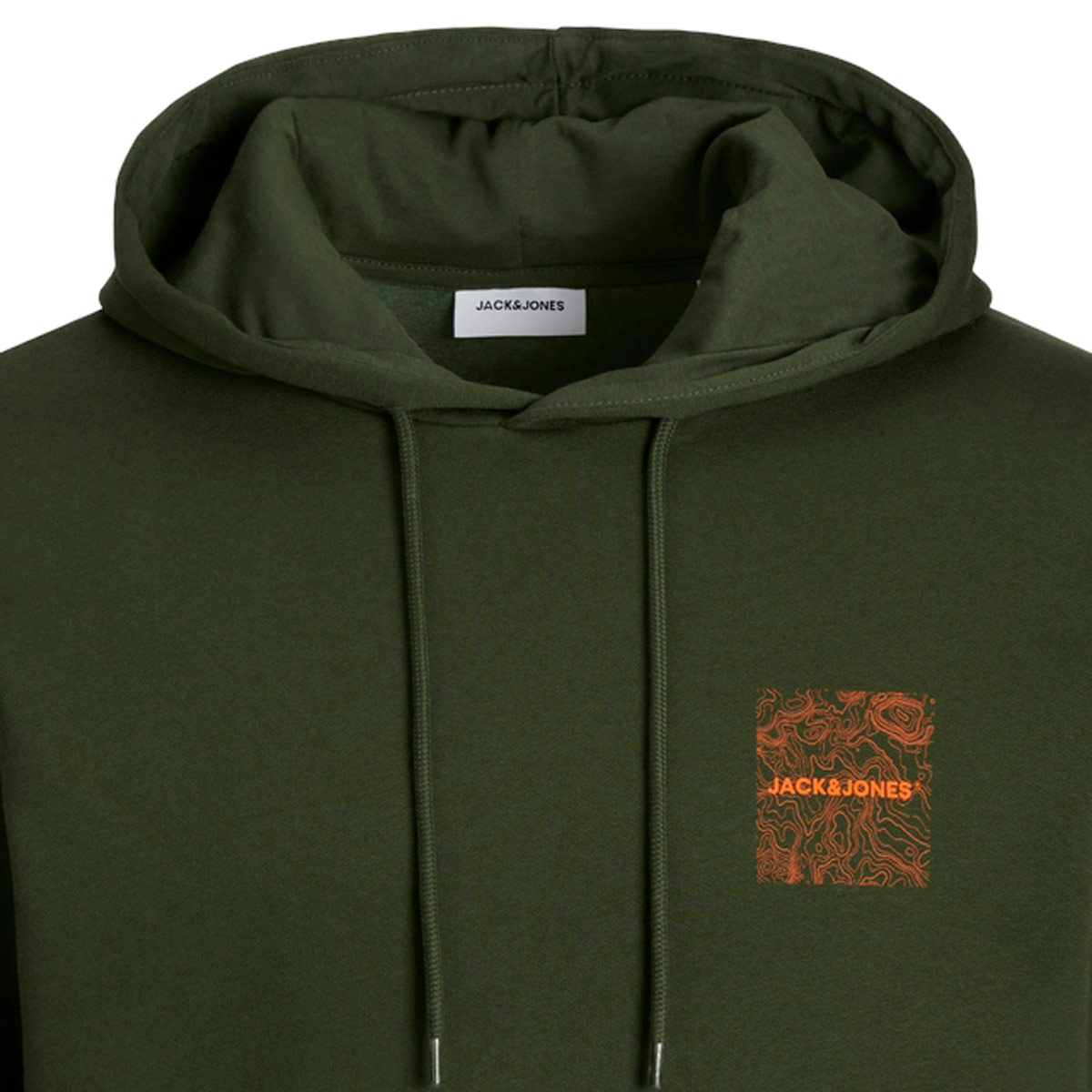 Jack&Jones Hoodie mit Label-Print oliv
