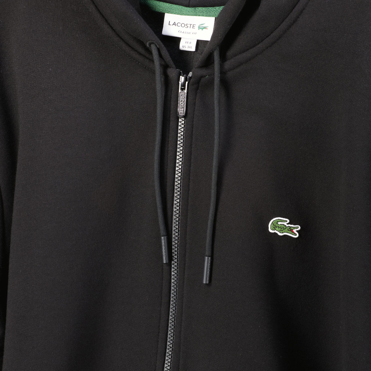 LACOSTE Kapuzenjacke mit Biobaumwolle schwarz