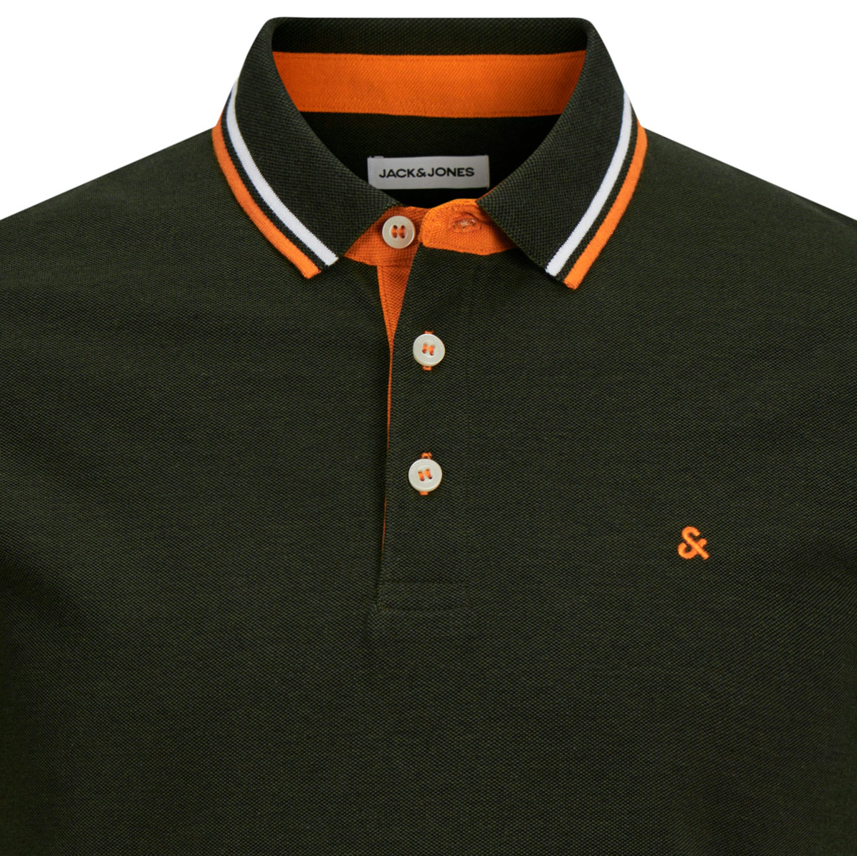 Jack&Jones Poloshirt mit Kontrastdetails oliv