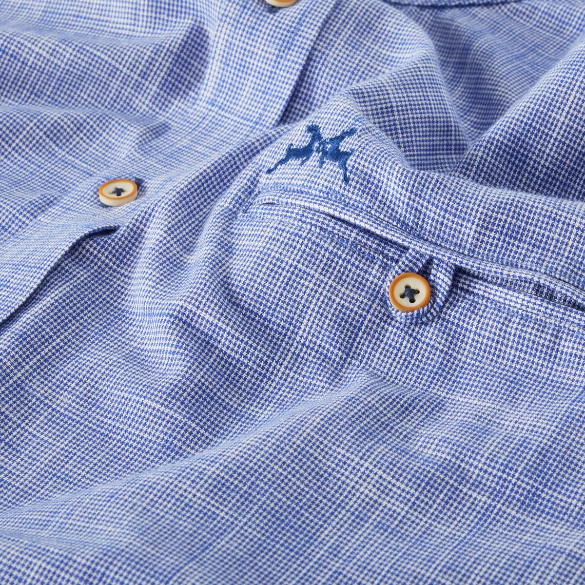 Maddox Trachtenhemd aus Baumwolle blau