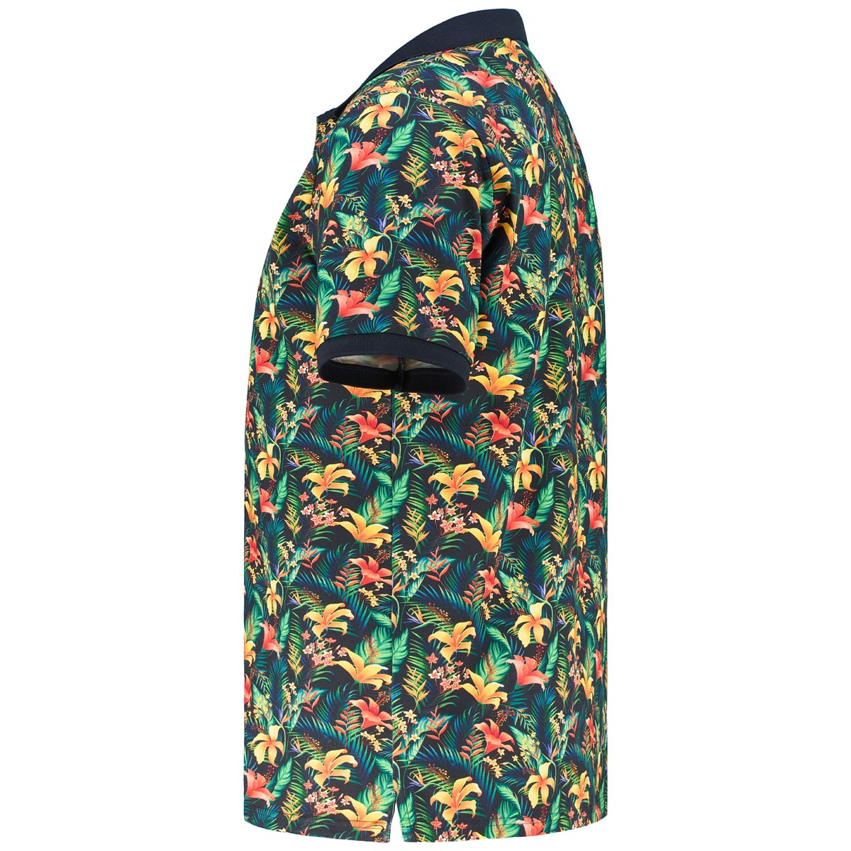 RAGMAN Poloshirt mit Stretch mittelblau