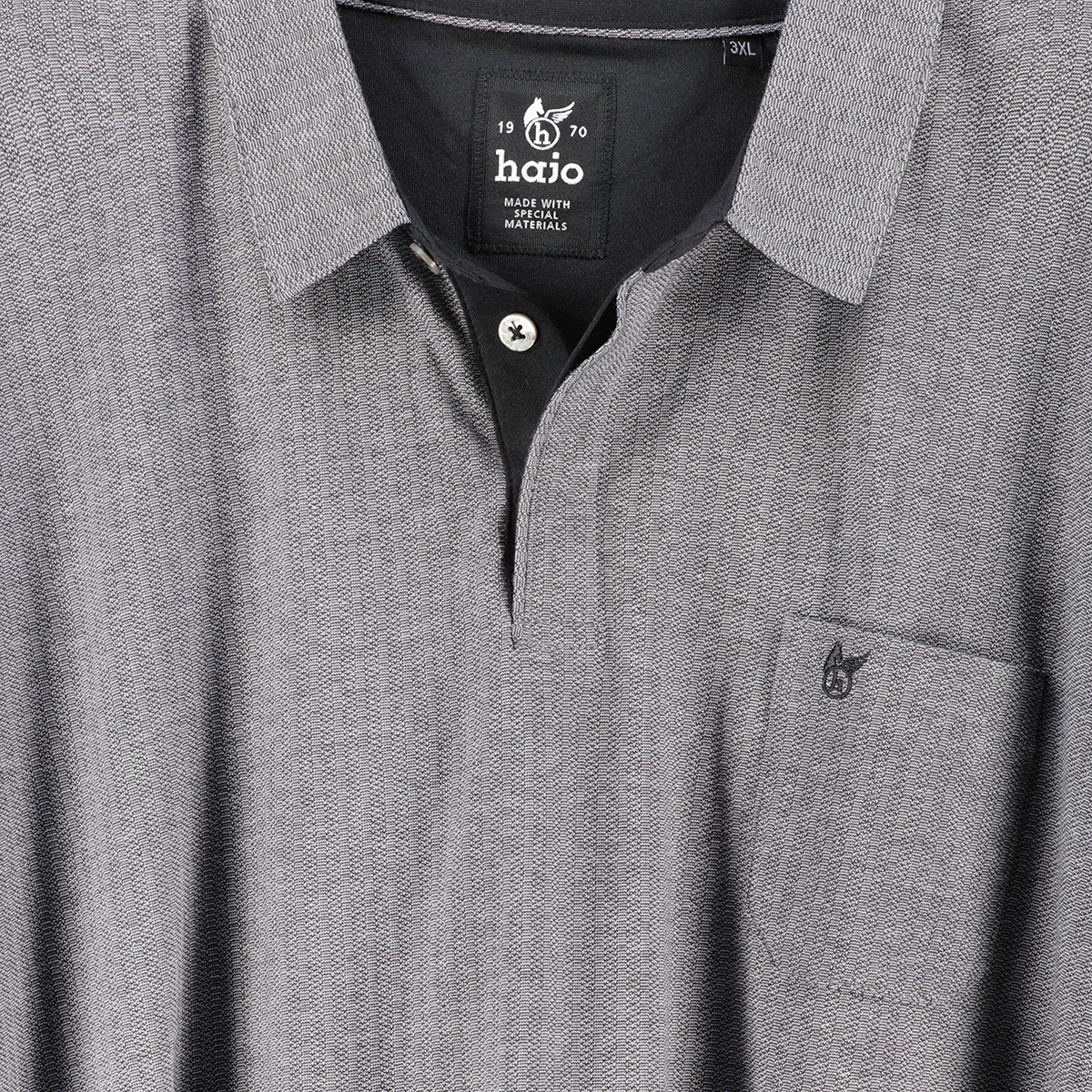 Hajo Poloshirt "Stay Fresh", atmungsaktiv schwarz