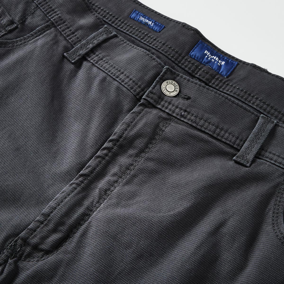 Pioneer Five-Pocket-Hose „Thomas“ mit Stretch, Tapered Fit schwarz