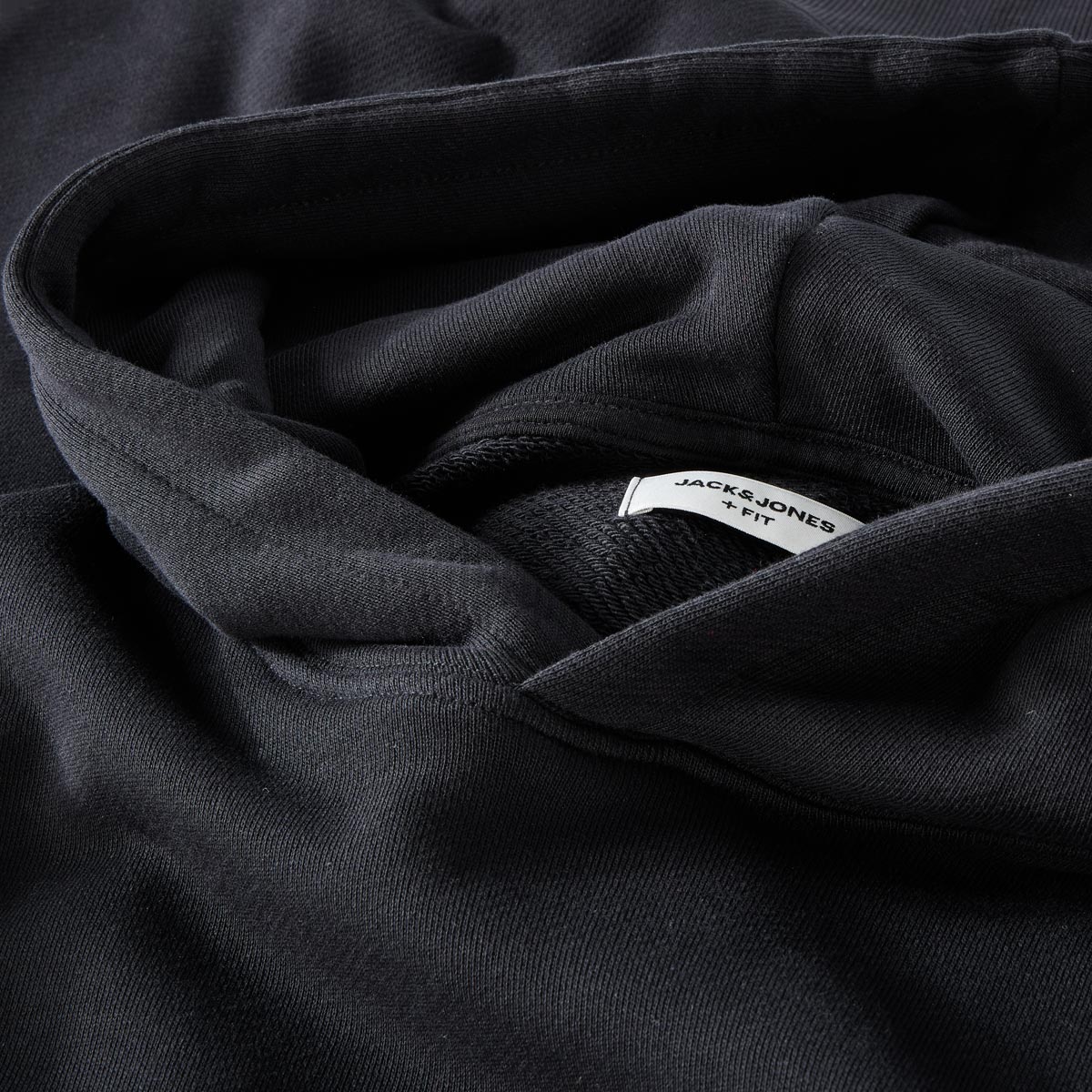 Jack&Jones Hoodie mit Label-Print schwarz