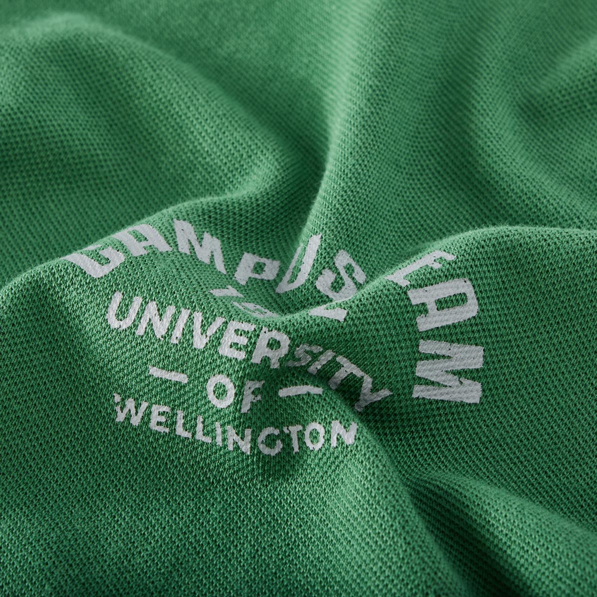 Redfield Poloshirt mit Label-Patch grün