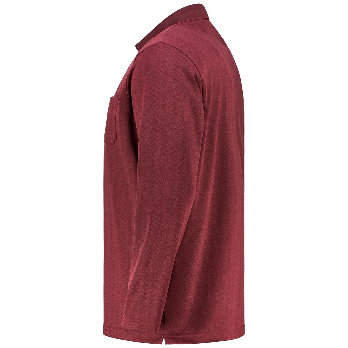 Hajo Langarm-Poloshirt mit Soft Knit beere