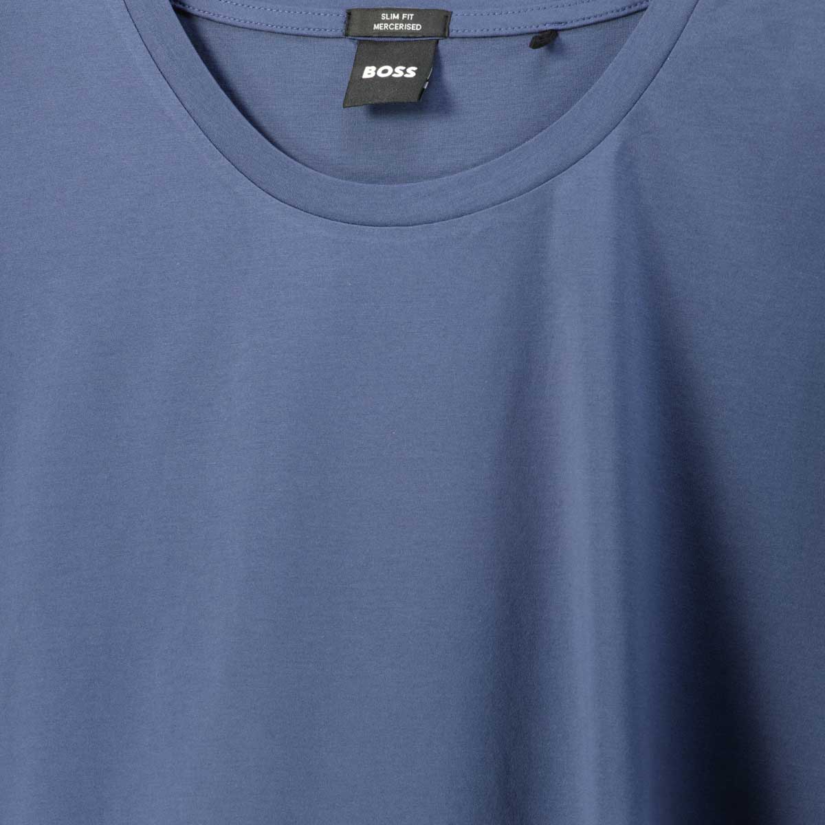 BOSS T-Shirt aus merzerisierter Baumwolle blau