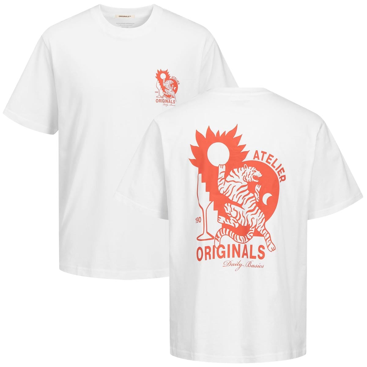 T-Shirt mit Print auf Vorder- und Rückseite T-Shirt mit Print auf Vorder- und Rückseite