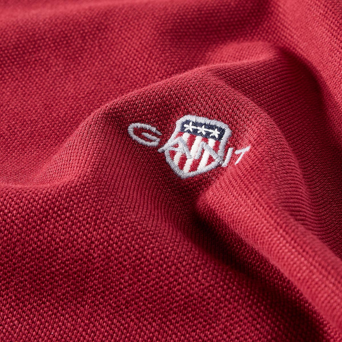 Gant Poloshirt aus Baumwolle dunkelrot