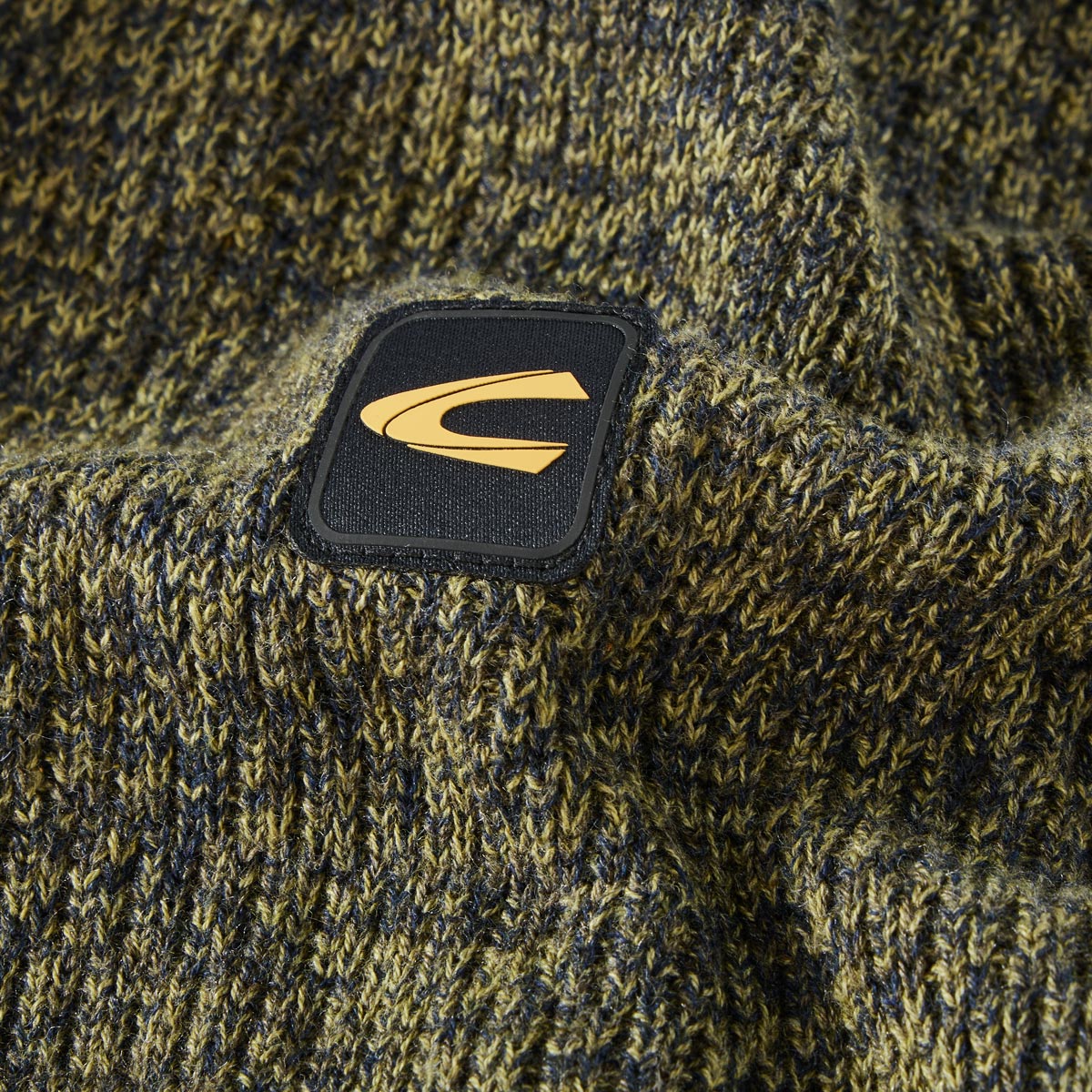 camel active Strickpullover aus Baumwollmischung oliv