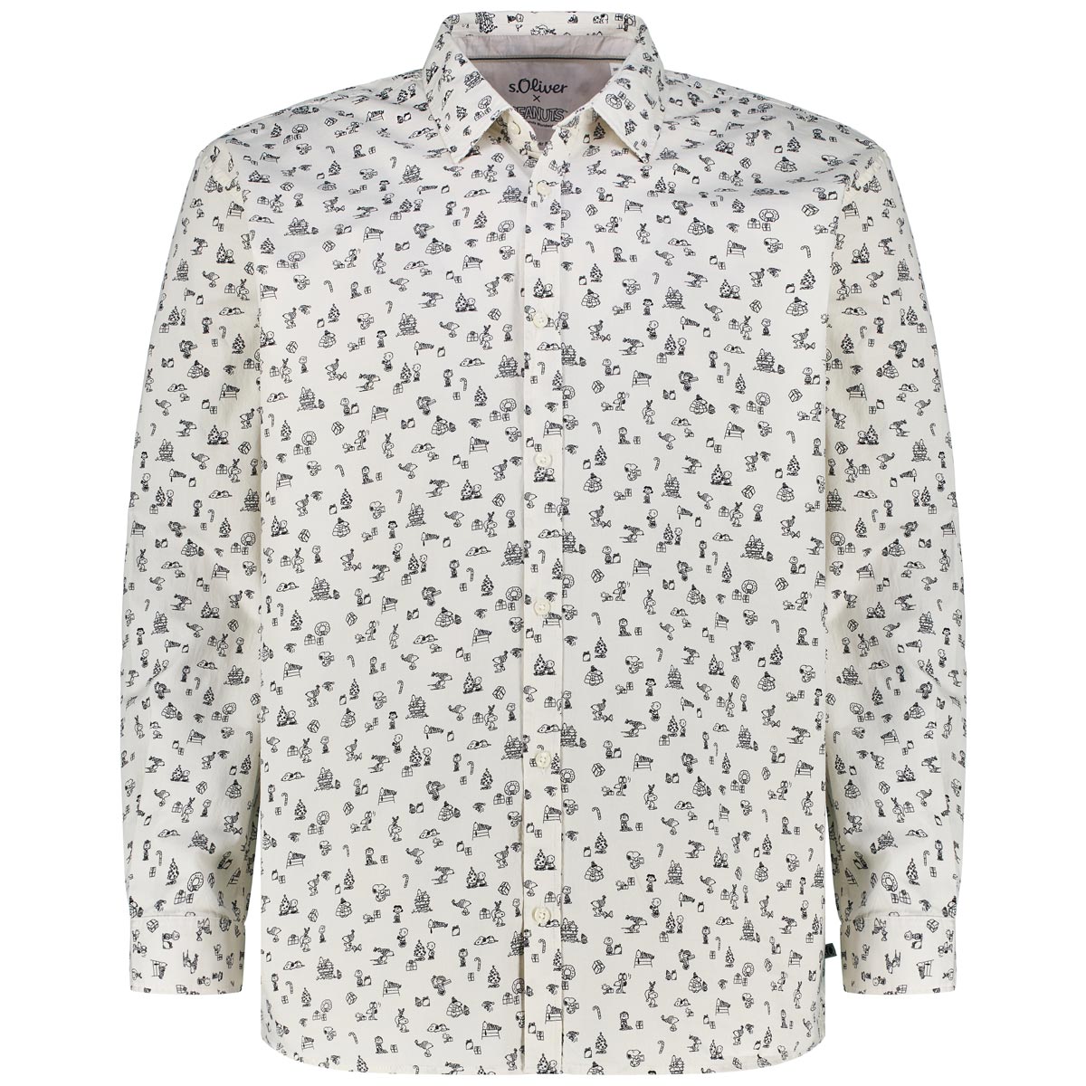 s.Oliver Freizeithemd mit Snoopy-Motiv Farbe weiß Größe: 5XL günstig online kaufen