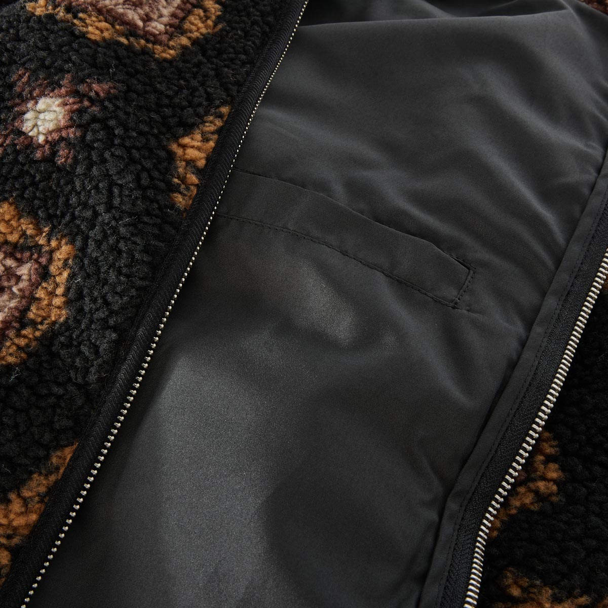 Jack&Jones Fleecejacke mit Stehkragen schwarz