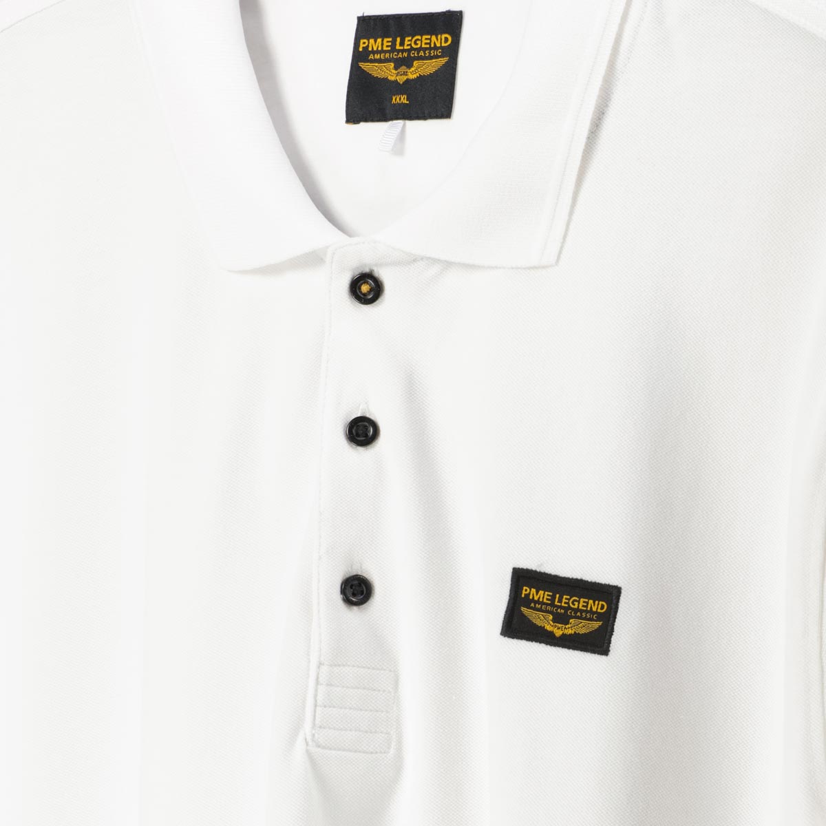 PME LEGEND Poloshirt mit Stretch weiß